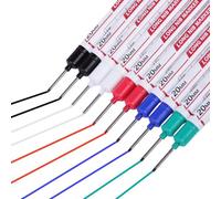 Kalanka-10 Pcs Marqueur Trou Profond, Marqueur Charpentier, Deep Hole Markers, 20mm Long Nib Marker Crayon Chantier Marqueurs Chantier, Marqueurs Charpentier Pour Bois Métal (Noir, Bleu,Rouge, Blanc,