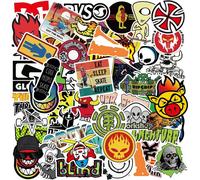 Kalanka-100 Pièces Skateboard Stickers Skate Autocollants De Vinyle Imperméables, Mode Dans La Rue Stikers Pour Ordinateur Portable, Valise, Voiture, Scrapbooking, Snowboard, Moto