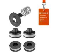KALANKA-195858-1/196146-9 Bobine de rechange compatible avec les coupe-bordures sans fil Makita 18 V DUR181, DUR180Z, DUR181RF (4 bobines + 1 couvercle de bobine + 1 ressort)