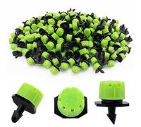 KALANKA-200 Pièces Goutteur Irrigation Réglable, Réglable Micro Drip Irrigation Arroseurs Émetteur, Tête de Gicleurs D'irrigation pour Parterres de Fleurs, Jardins, Pelouse à Plante, Vert