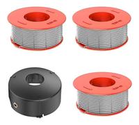 KALANKA-3 Bobine de Fil Convient pour Bosch F016800175,Rechange Coupe Bordure pour Bosch ART 23 26 30 Combitrim ART 23 26 Easytrim,F016L71088 Couvercle,Ø1,6mm 8m Longueur(3 Bobine+1 Couvercle)