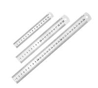 Kalanka-3 Pcs Réglet 15cm 20cm 30cm Outil Règle Pour Étudiants Et Bureau (Règle En Acier Inoxydable)