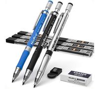 Kalanka-3 Porte-Mines Set, Crayon À Dessin Charpentier 2,0 Mm Recharges Avec 6 Tubes Recharges De Hb Et 2b, Gomme, Taille Crayon, Criterium 2,0 Mm Pour L'art, Le Dessin, L'écriture, L'esquisse