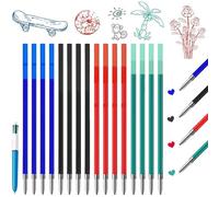 Kalanka-4 Couleurs -16 Pièces- Pour Recharge Stylo 4 Couleurs Bic - Pointe Moyenne (1,0 Mm)
