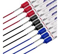 Kalanka-9 Pcs Marqueur Trou Profond, Stylo Marqueur Indélébile À Pointe Fine De 20 Mm, Marqueur Charpentier Chantier Pour Bois, Métal, Plastique Et Carton(Noir, Bleu, Rouge)