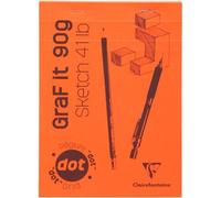 Kalanka-96651c Bloc Agrafé Graf'it - 80 Feuilles Papier Dessin Croquis - Réglure Pointillés Dot - Feuilles Détachables - A5 14,8x21 Cm 90g - Couleur De Couverture Aléatoire