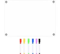Kalanka-A4 Planning Calendrier Planificateur Hebdomadaire Ardoise Effacable, Tableau Magnetique Frigo Transparent, Avec 6 Marqueurs De Couleurs, 30 X 20cm, Planificateurs Magnétiques Acrylique