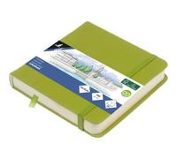 Kalanka-Art Carnet De Croquis 12 X 12 Cm Vert Citron Couverture Rigide Pu 80 Feuilles 140 G Papier Crème Avec Élastique Et Bande Élastique
