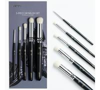 Kalanka-Artify Pinceaux À Sec, Lot De 5 Pinceaux Pour Peinture Miniature, Modèle, Céramique, Série Expert Pinceaux Professionnels En Poils De Porc, Drybrush Pour Miniature Huile Aquarelle Acrylique,