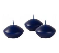 KALANKA-Bougies flottantes diamètre 4,5 cm hauteur 2,7 cm - 20 pièces - Couleur bleu nuit -