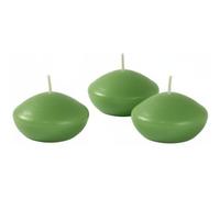 KALANKA-Bougies flottantes diamètre 4,5 cm hauteur 2,7 cm - 20 pièces - Couleur pistache -