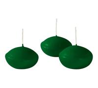 KALANKA-Bougies flottantes diamètre 4,5 cm hauteur 2,7 cm - 20 pièces - Couleur vert foncé -