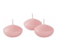 KALANKA-Bougies flottantes diamètre 4,5 cm hauteur 2,7 cm - 20 pièces - CouleurRose Poudre -