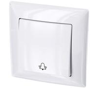 KALANKA-Bouton encastré, symbole de cloche, borne enfichable, tout-en-un, série G1 blanc pur