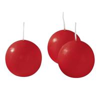 KALANKA-Cereria di Giorgio Risthò Lot de 20 Bougies sphériques flottantes, en Cire, Rouges, 3 x 3 x 3 cm
