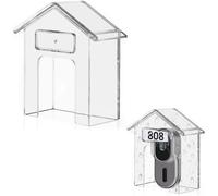 KALANKA-Couvercle Étanche Transparente pour Bouton de Sonnette,Couvercle en Plastique Résistant aux Intempéries pour Sonnettes d'Extérieur avec Cache-Plaque, Facile à Installer pour Les Boutons De So
