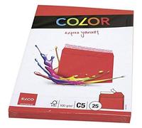 Kalanka-Elco Color Pack De 25 Enveloppes C5 162 X 229 Mm Rouge 74618.92