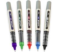 Kalanka-Eye Ub-157 Lot De 5 Stylos Roller Pointe 0,7 Mm Noir, Bleu, Rouge, Vert, Violet