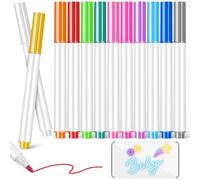 Kalanka-Feutre Effacable Pour Tableau Lumineux Led, 12 Pièces Stylo Liquide Effaçable Surligneurs Pour Planche Acrylique, Vitre, Ardoise-Décoration Pâquesl, Menu Restaurant Et Enfant Dessin