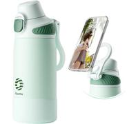 Kalanka-Gourde Isotherme Avec Paille, Poignée Magnétique Support Téléphone, 600ml/700ml/1l - Ouverture En Un Clic, Sans Bpa, Anti-Fuite, Bouteille Inox Pour Sport, Gym, Voyage