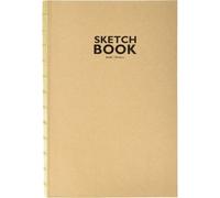Kalanka-Honsell 32505 Carnet De Croquis En Papier Kraft Avec Reliure À Fils Ouverte, Format A5, 120 Feuilles, 100 G/M², Papier Kraft Robuste Et Recyclable En Fibres Naturelles Non Blanchies,