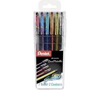 Kalanka-K110 Hybrid Dual Metallic Rollers Gel Métallisé Effet 2 Couleurs - Pochette De 6 Couleurs