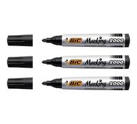 Kalanka-Lot De 3 Marqueurs Permanent 2000 Pointe Ogive Noir
