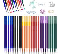 Kalanka-Lot De 30 Recharges De Rechange Effaçables, Compatibles Avec Legami, Pointe 0,7 Mm, Hauteur 13 Cm, Bleu, Noir, Rouge, Vert, Violet, Orange - Recharge De Stylo Gel Effaçable, Recharges Pour St