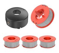 KALANKA-Lot de 4 bobines de fil compatibles avec F016800175,pour Bosch Art 23 26 30 Combitrim, Art 23 26 Easytrim, Ø 1,6 mm, 8 m Longueur, avec couvercle de bobine F016L71088 (4 bobines + 1 capuchon)