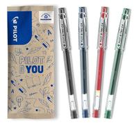 Kalanka-- Lot De 4 G-Tec C4 - Stylo Roller À Gel Roller - Noir, Bleu, Rouge, Vert - Pointe Ultra Fine Pour Un Travail De Grande Précision (Tracé De 0,2mm)
