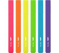 Kalanka-- Lot De 6 Surligneurs Esthétiques, Pointe Biseautée, Couleurs Vives, Surligneurs De Couleurs Assorties, Surligneurs Bibliques Et Stylos Sans Bavure, Surligneurs Mignons, Sans Bavure Pour