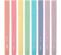 Kalanka-- Lot De 8 Surligneurs Esthétiques Et Mignons Pastel, Pointe Biseautée, Couleurs Bonbon, Couleurs Assorties Bible Sans Bavure