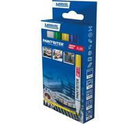 Kalanka-Markal 22231 Sl.100 Retail Pack Marqueur À Peinture Permanent Pour Tout Type De Surfaces, Blanc-Jaune-Bleu-Vert, Pointe De 2-4mm
