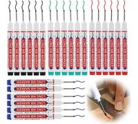 Kalanka-Marqueurs Trou Profond, Stylo Marqueur Charpentier Indélébile À Pointe Fine De 20 Mm, Marqueurs Colorés En Rouge, Bleu, Vert Et Noir, Idéal Pour Marquages Dans Les Zones Difficiles D¿Accè (24