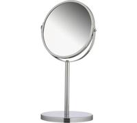 Kalanka-Miroir Cosmétique Sur Pied Double Face, Miroir De Maquillage Rond 1x Et 3x Grossissement, Miroir De Rasage Pivotant, Env. Ø 17 Cm, Argenté