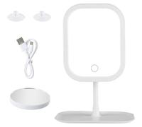Kalanka-Miroir Led Maquillage, Avec Lumières, Éclairage 3 Couleurs, Cosmétique Led De Table Écran Tactile Avec Câble Usb, Réglable Écran Horizontal Écran Vertical, Miroir Cosmétique Sans Fil