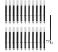 Kalanka-Pack De 60 Recharges Pour Stylo, Recharge Stylo Bille Noir, Recharges De Stylorétractables 1 Mm, 98 Mm, Compatible Avec La Plupart Des Stylos À Bille, Idéal Pour Bureau, École Et Usage Quotid