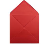 Kalanka-Paper24 Lot De 25 Enveloppes Carrées Avec Rabat Pointu Rouge 15,5 X 15,5 Cm 100 G/M²