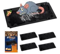 KALANKA-Piege a Souris 4 PCS, Tapis De Colle Anti - Souris pour Piège à Souris Plaque Adhésive Imperméable à l'eau, Produit Anti - Souris Efficace, pour Cuisine Chambre Balcon Garage