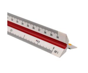 KALANKA-Règle en plastique graduée triangulaire, règle d'échelle de 30 cm, échelle triangulaire, échelles métriques 1:20 1:25 1:50 1:75 1:100 1:125