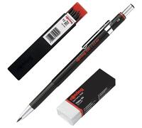 Kalanka-Rotring 300 Porte-Mines 2,0 Mm Rechargeable Avec Taille-Crayon Sous Capuchon 1 Pièce Avec Gomme + Lot De 2,0 Mm Graphite