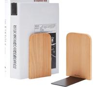 Kalanka-Serre Livre Bois 2 Pièces 17 X 12 X 10,5 Cm - Pour L'école, Le Bureau Et La Bibliothèque - Bois De Hêtre Cale Livre Etagere Serre-Livres Presse Livre Bloc Livre Bloque Livre Porte Cd Décorati