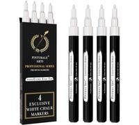 Kalanka-Set 4 Feutre Blanc Effacable Pour Tableau Noir Pointe Extra Fine 1mm Feutre Craie Effacable Tableau Noir Stylo Craie Blanc Pour Vetre, Virre, Ardoise