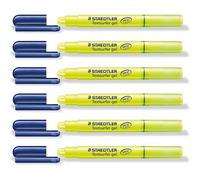 Kalanka-Staedtler Lot De 6 Surligneurs "Textsurfer Gel" Tracé 3 Mm Jaune