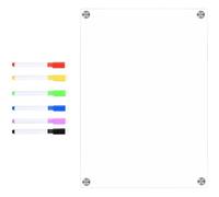 Kalanka-Tableau Magnetique Frigo Transparent, A4 Planning Calendrier Planificateur Hebdomadaire Ardoise Effacable, 30 X 20cm, Planificateurs Magnétiques Acrylique, Avec 6 Marqueurs De Couleurs