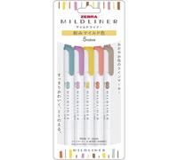Kalanka-Zebra Surligneur Mildliner Wkt7-5c-Rc-N, Couleur Délicate, Couleurs Rc5