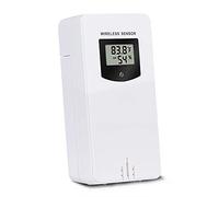 Kalawen Station météo extérieure sans fil Blanc avec capteur de température et d'humidité, émetteur de station météo 3 canaux pour station météo et réveil à projection, Blanc