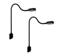 Kalb I Ilios LED lampe de lit/liseuse avec USB-C, montage mural et angulaire, bras flexible, intensité lumineuse variable (2 set noir)