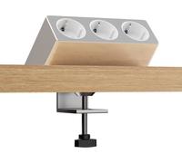 kalb | kalb | Luxor : multiprise à 3 prises, câble de 2 m, pince de table, montage sous table