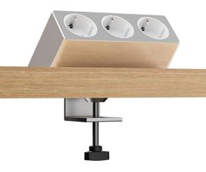 kalb | kalb | Luxor : multiprise à 3 prises, câble de 2 m, pince de table, montage sous table